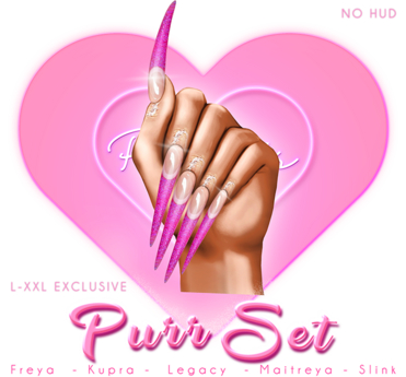 Second Life Marketplace - !! Pinky's Nails !! Purr Set ' Stiletto